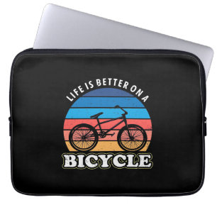 Capa Para Notebook A Vida É Melhor Num Bicicleto
