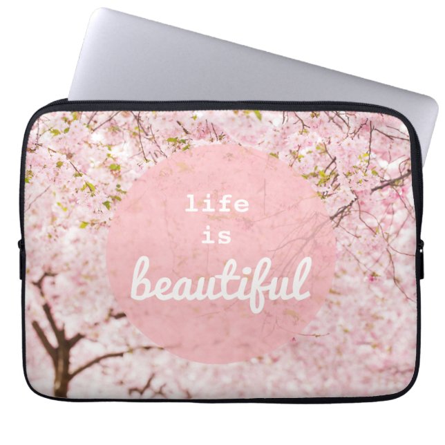 Capa Para Notebook A vida é uma bela Bolsa de laptop (Frente)