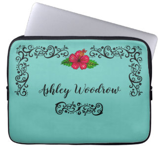 Capa Para Notebook A vida é uma bela etiqueta de bagagem de Hibiscus