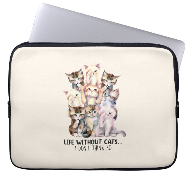 Capa Para Notebook A Vida Sem Gatos? Eu acho que não (Frente)