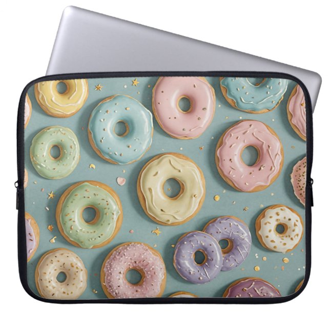 Capa Para Notebook A Whimsical Pastel Donut Dream (Frente)