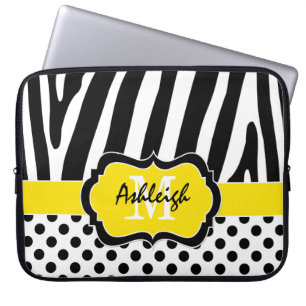 Capa Para Notebook A zebra preta amarela listra a caixa do laptop das