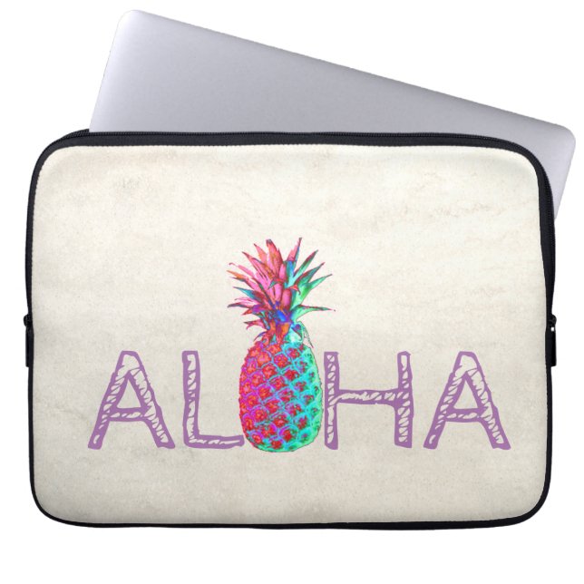 Capa Para Notebook Abacaxi Adorável Aloha Havaiana (Frente)