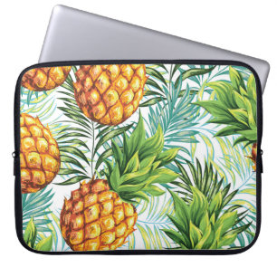 Capa Para Notebook Abacaxi: Padrão Floral Sem Costura.