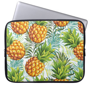 Capa Para Notebook Abacaxi. Um padrão perfeito. Prato floral de vind