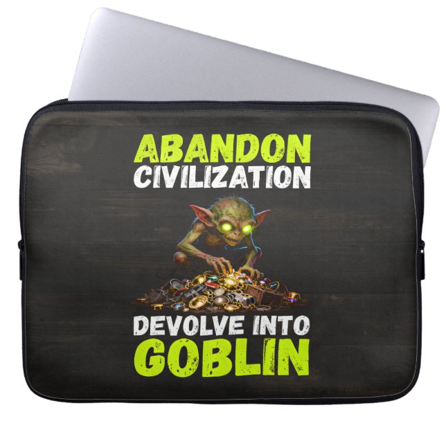 Capa Para Notebook Abandonar a Civilização e Devolver ao Goblin Diver (Frente)
