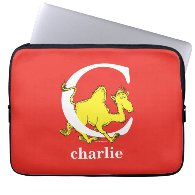 Capa Para Notebook ABC do Dr. Seuss: Letra C - Branco | Adicione seu  (Frente)