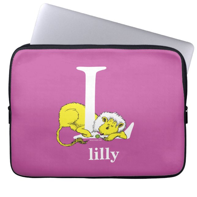 Capa Para Notebook ABC do Dr. Seuss: Letra L - Branco | Adicione seu  (Frente)