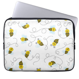 Capa Para Notebook Abeja Melífera Voadora Amarela Preta