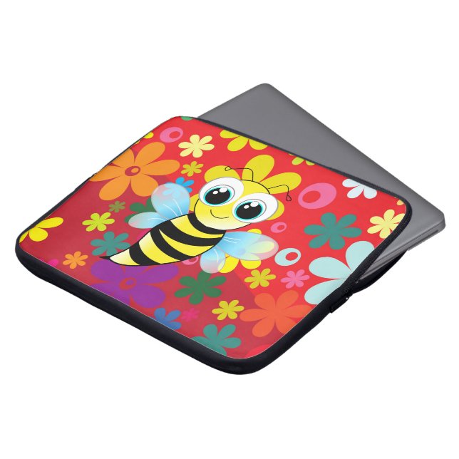 Capa Para Notebook Abelha feliz (Frente Topo)