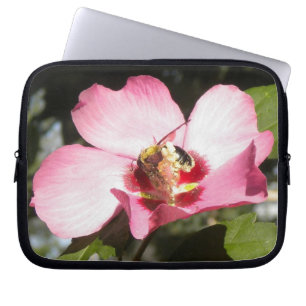 Capa Para Notebook Abelha N Rosa da Bolsa de laptop da ventoinha do S