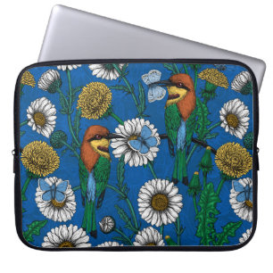 Capa Para Notebook Abelhas comem em azul
