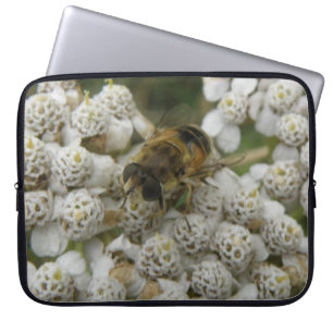 Capa Para Notebook Abelhas de mel e Bolsas de laptop de flores