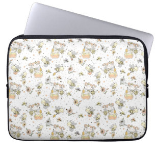 Capa Para Notebook Abelhas De Mel, Fadas E Bebês Em Padrões Sem Olhos
