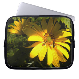 Capa Para Notebook Abelhas na Bolsa de laptop de girassol