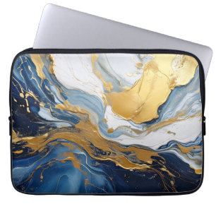 Capa Para Notebook Abertura em negrito de Dourado e Azul