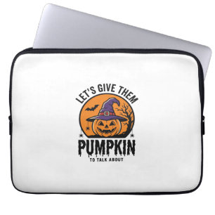 Capa Para Notebook Abóbora de Halloween Chapéu de Bruxa Engraçado Ass