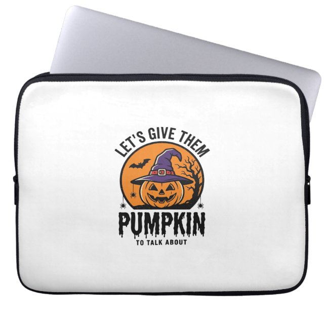 Capa Para Notebook Abóbora de Halloween Chapéu de Bruxa Engraçado Ass (Frente)