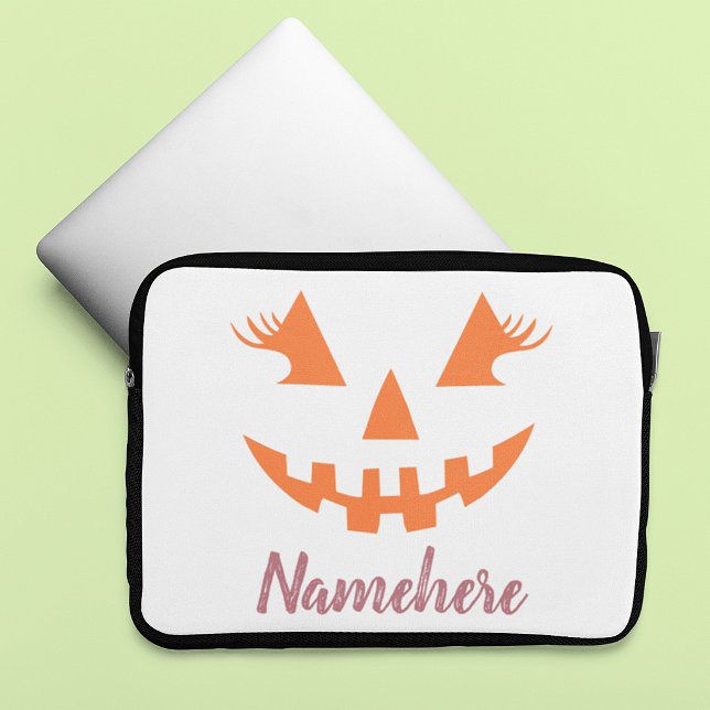Capa Para Notebook Abóbora de Halloween Personalizada Feminina Jack O (Criador carregado)