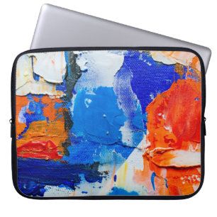 Capa Para Notebook Abster de Abstrato de pintura de Abstrato azul e l