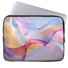 Capa Para Notebook Abstract Colorful Flowing Ribbons