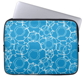 Capa Para Notebook Abstract Floral Matrix (Blue) Fine Art