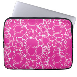 Capa Para Notebook Abstract Floral Matrix (Hot Pink) Fine Art