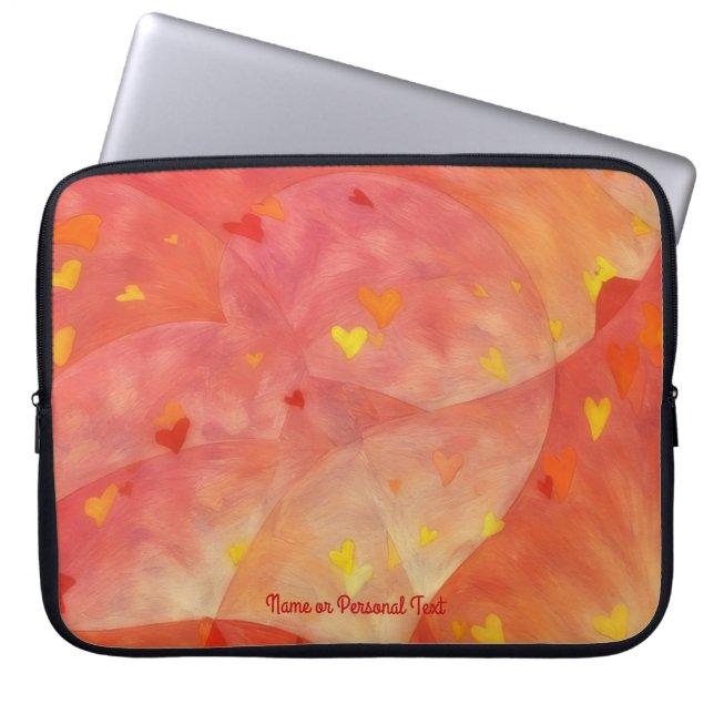 Capa Para Notebook Abstract Heart Art Personal Laptop Cover Sleeve (Frente)
