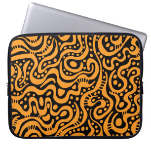 Capa Para Notebook Abstrato 041211 - Laranja escuro