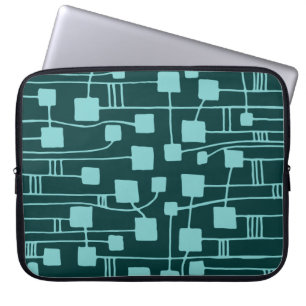 Capa Para Notebook Abstrato 111211 - Verde azul no verde-escuro