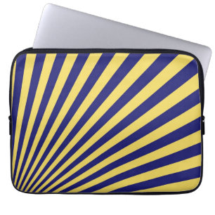 Capa Para Notebook Abstrato-Arte Azul e Amarelo Funky Strik