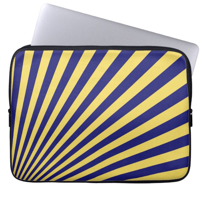 Capa Para Notebook Abstrato-Arte Azul e Amarelo Funky Strik (Frente)