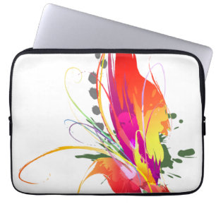 Capa Para Notebook Abstrato Bird of Paradise Paint Splatters
