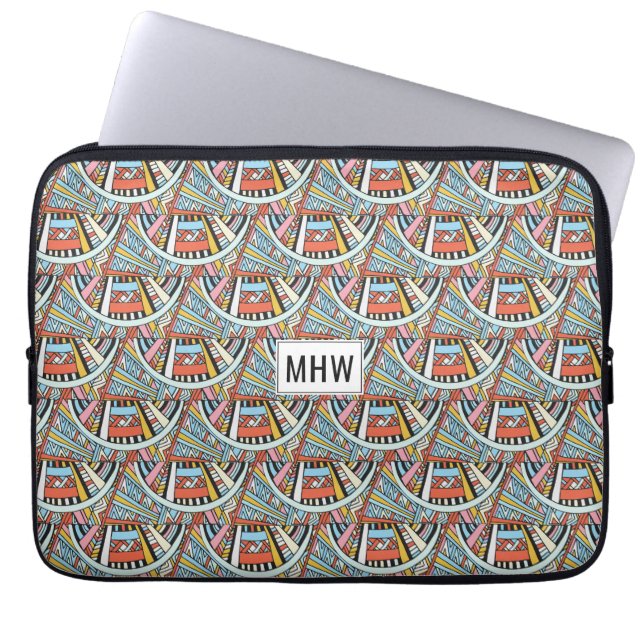 Capa Para Notebook Abstrato - bolsas de laptop personalizadas de mono (Frente)