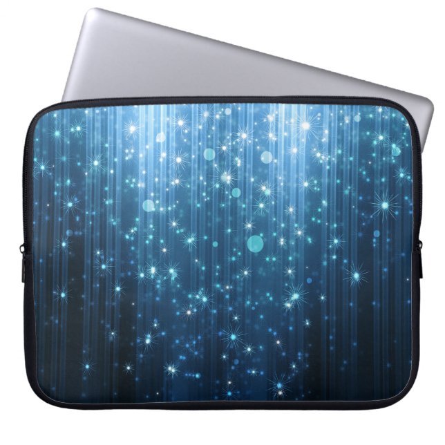 Capa Para Notebook Abstrato brilhante: Arte de fundo iluminada. (Frente)