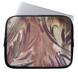 Capa Para Notebook Abstrato Brown Floral Design 2