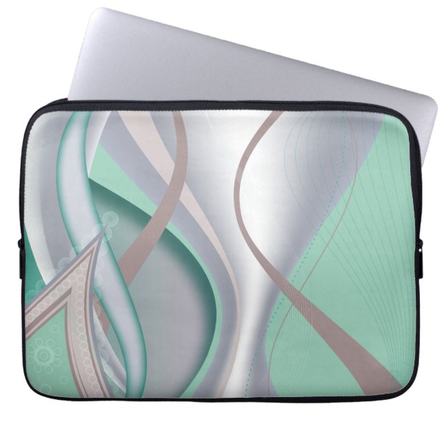 Capa Para Notebook Abstrato Chocolate Mint Tornado (Frente)