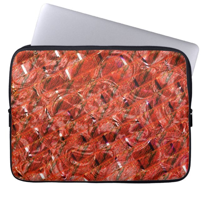 Capa Para Notebook Abstrato claro vermelho com manchas e estilos tort (Frente)