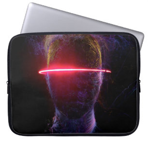 Capa Para Notebook Abstrato cobrir de caleidoscópio preto-