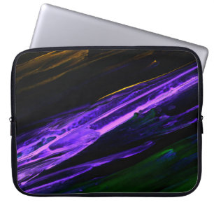 Capa Para Notebook Abstrato criativo, verde e roxo, azul-neon