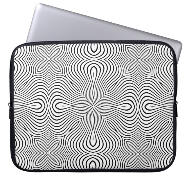 Capa Para Notebook Abstrato das tiras onduladas ou 3D rel onduladas (Frente)