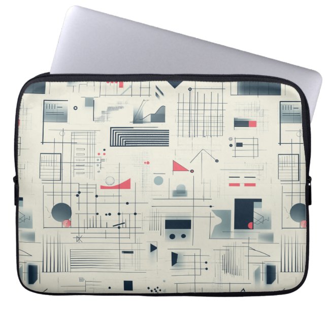 Capa Para Notebook Abstrato Data Visualization Laptop Case (Frente)