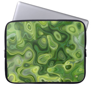Capa Para Notebook Abstrato de Arte de Padrão Verde Amoba