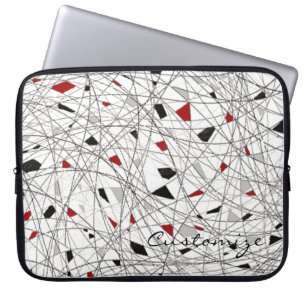 Capa Para Notebook Abstrato de Bolsa de laptop de Padrão de Linhas Co