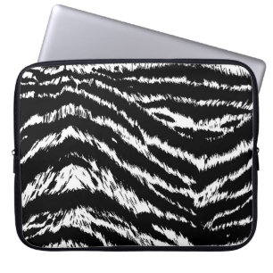 Capa Para Notebook Abstrato de Desenho Mão Duas Cores Raspas de Zebra