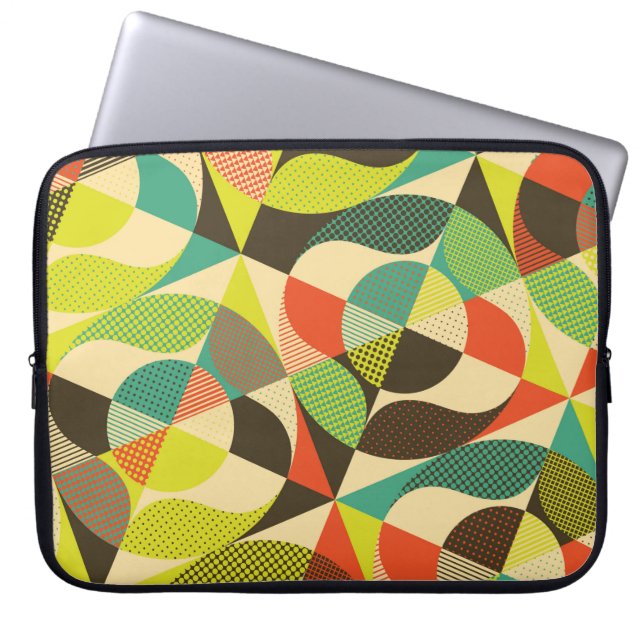 Capa Para Notebook Abstrato de design geométrico colorido. (Frente)