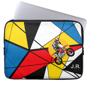 Capa Para Notebook Abstrato de motocicleta monograma