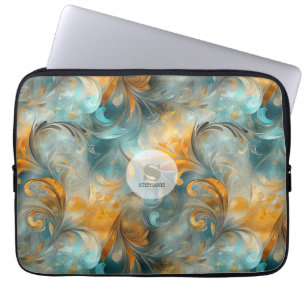 Capa Para Notebook Abstrato de Paisley Metálico Russo - Inspirado na