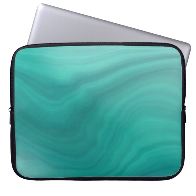 Capa Para Notebook Abstrato de Turquesa Leve Pastel (Frente)