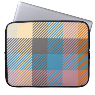 Capa Para Notebook abstrato de xadrez ou de tartã, decoração doméstic